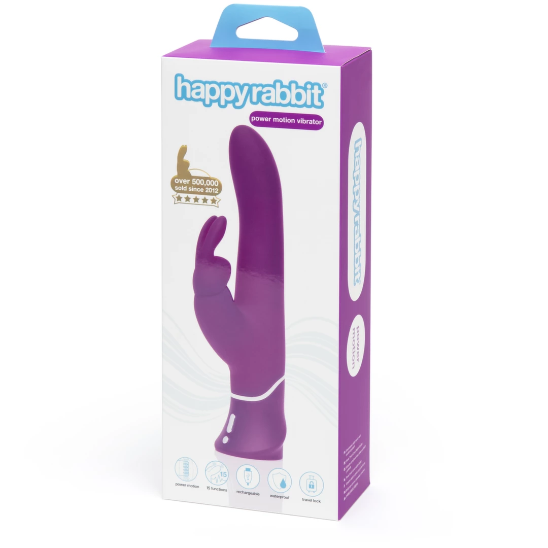Fioletowy silikonowy wibrator do masturbacji łechtaczki i punktu G w kształcie królika Happy Rabbit Curve Power  Fioletowy silikonowy wibrator do masturbacji łechtaczki i punktu G w kształcie królika Happy Rabbit Curve Power