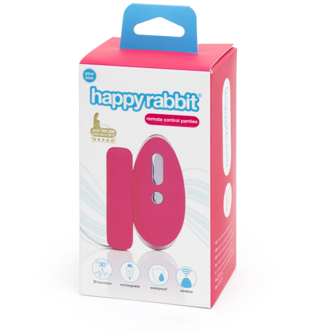 Różowy silikonowy masażer łechtaczki z pilotem do majtek Happy Rabbit Remote Control 