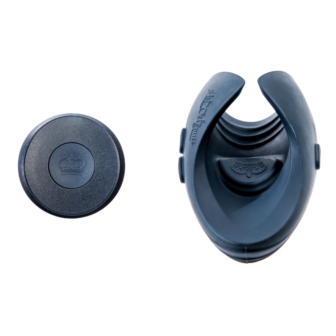 Masturbator niebieski silikonowy penisa z pilotem zdalnego sterowania Hot Octopuss Duo