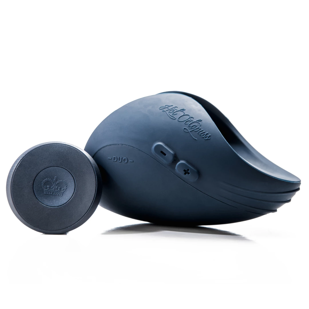 Masturbator niebieski silikonowy penisa z pilotem zdalnego sterowania Hot Octopuss Duo