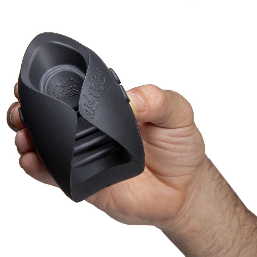 Wibrator czarny silikonowy do masturbacji penisa z 5 konfigurowalnymi trybami wibracji i pilotem zdalnego sterowania Hot Octopuss Pulse Solo Essential