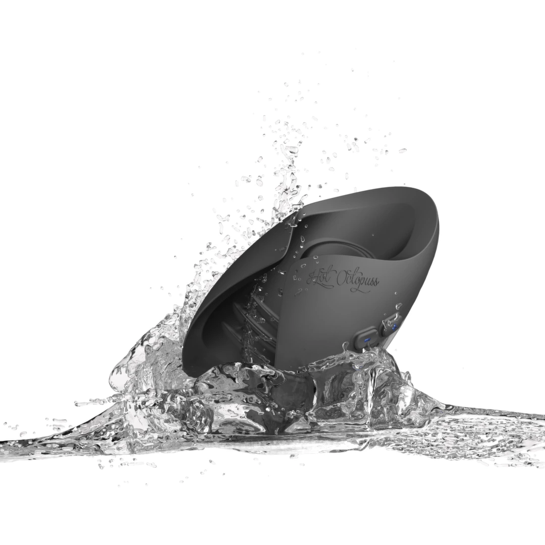 Wibrator czarny silikonowy do masturbacji penisa z 5 konfigurowalnymi trybami wibracji i pilotem zdalnego sterowania Hot Octopuss Pulse Solo Essential