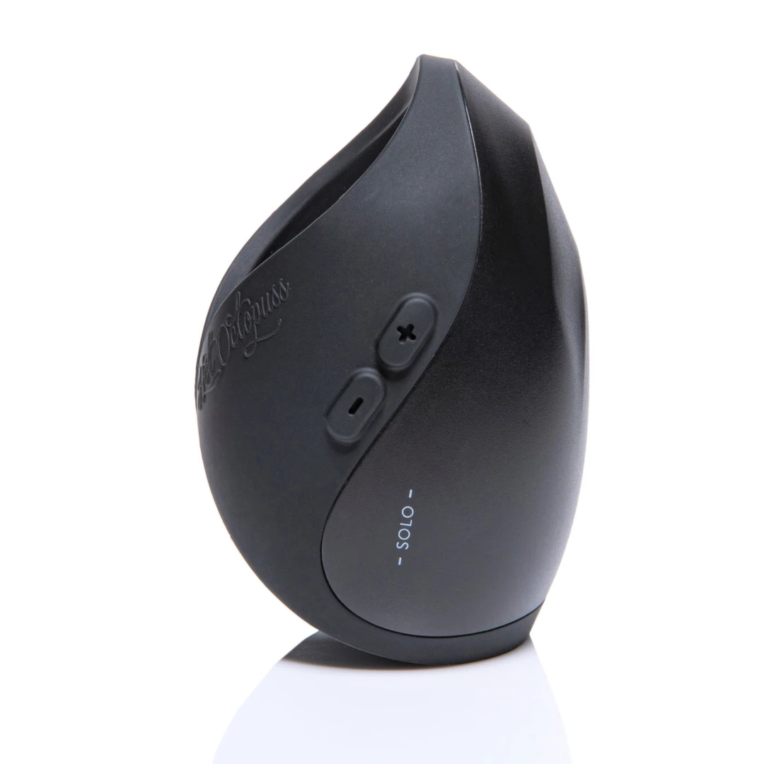 Wibrator czarny silikonowy do masturbacji penisa z 5 trybami wibracji i pilotem zdalnego sterowania Hot Octopuss Pulse Solo Lux