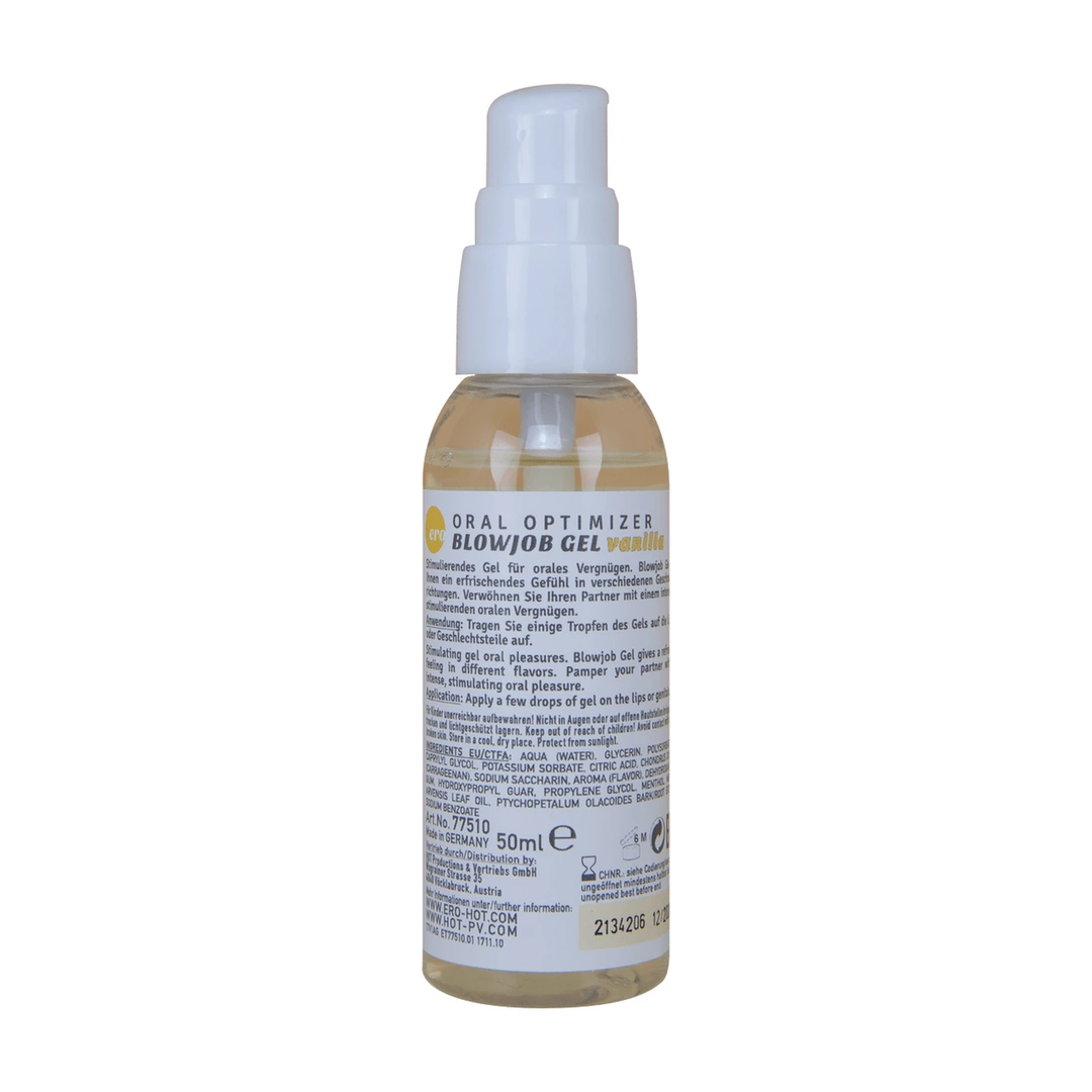 Żel do seksu oralnego a bazie wody o smaku wanilii Hot 50 ml Żel do seksu oralnego a bazie wody o smaku wanilii Hot 50 ml