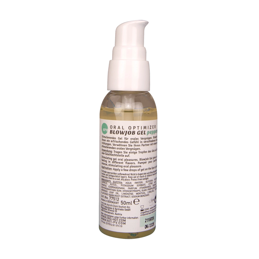 Żel do seksu oralnego na bazie wody o smaku mięty pieprzowej Hot 50 ml Żel do seksu oralnego na bazie wody o smaku mięty pieprzowej Hot 50 ml