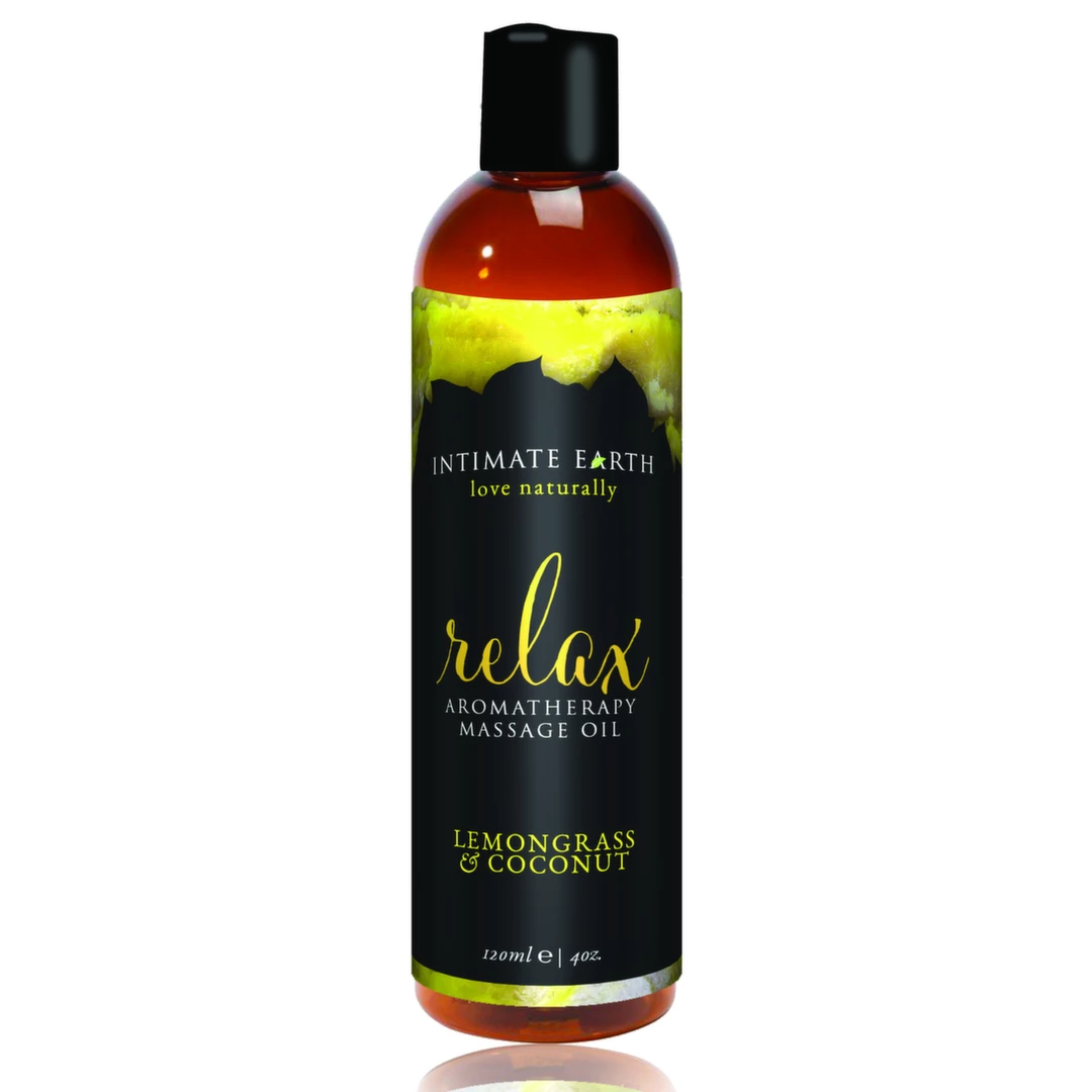 Olejek do masażu z trawą cytrynową i aromatem kokosa Intimate Earth Relax 120 ml