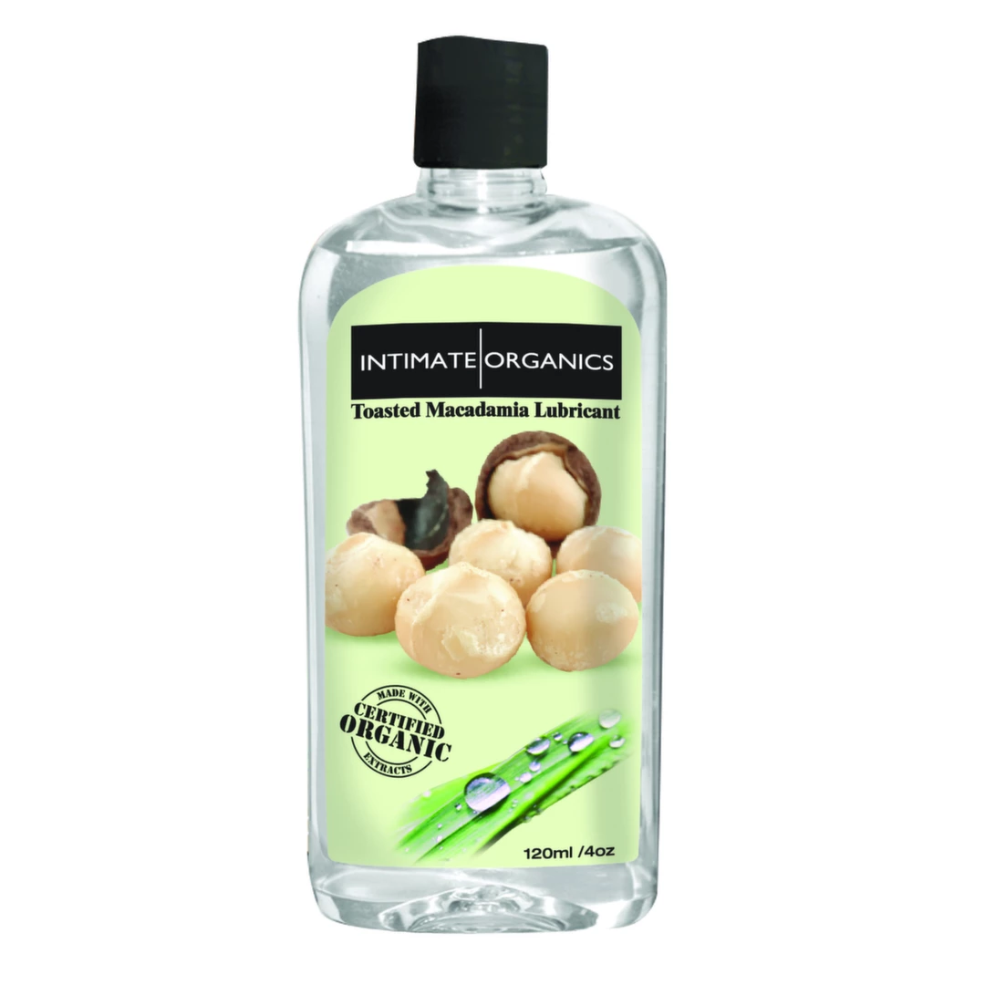 Lubrykant dopochwowy na bazie wody o smaku orzechowym i karmelowym Intimate Organics Macadamia 120 ml
