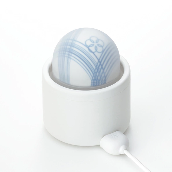 Wibrator biały silikonowy w kształcie kulki do masturbacji łechtaczki Iroha by Tenga Temari Mizu