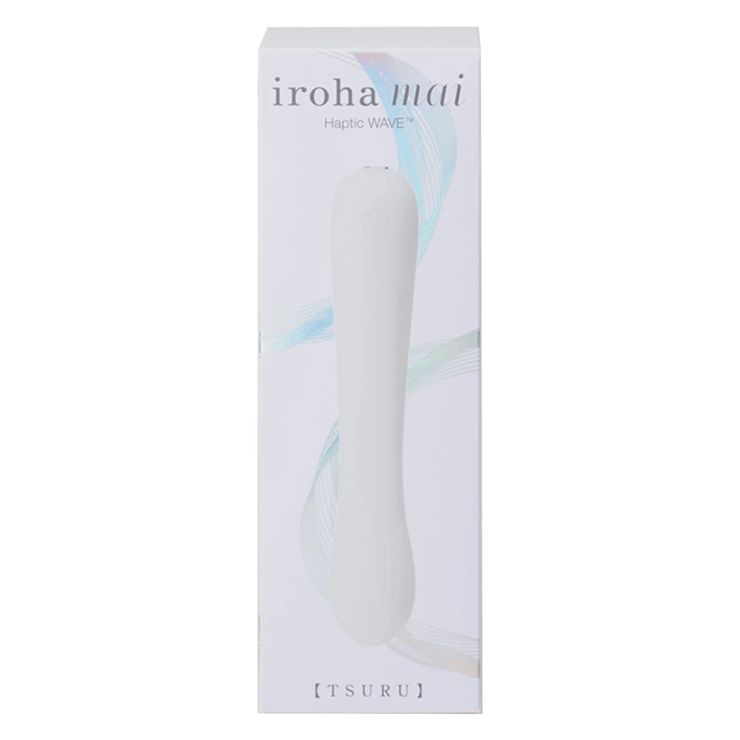 Wibrator dźwiękowy do masturbacji pochwy wykonany z białego silikonu Iroha by Tenga Mai Tsuru