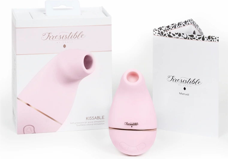 Ssący wibrator do masturbacji powietrznej wykonany z różowego silikonu Irresistible by Shots