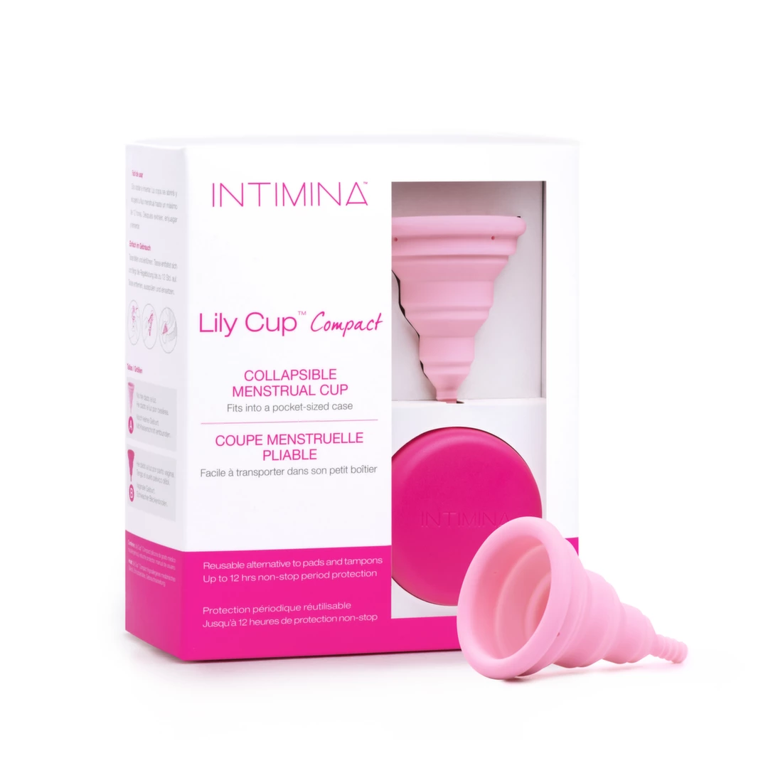 Kubeczek menstruacyjny wykonany z silikonu medycznego w kolorze różowym Intimina A 18 ml