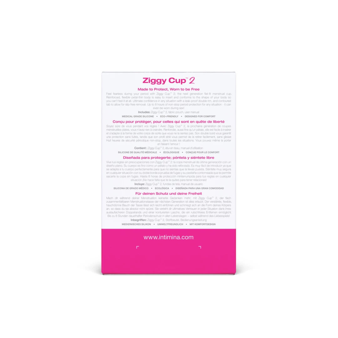 Kubeczek menstruacyjny wykonany z silikonu medycznego w kolorze fioletowym Intimina B 76 ml