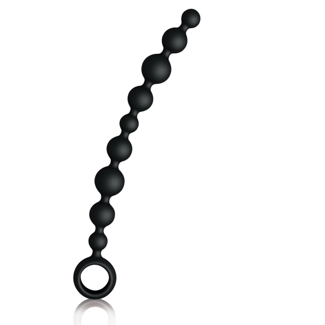 Koraliki analne wykonane z silikonu w kolorze czarnym Joydivision Joyballs Long 