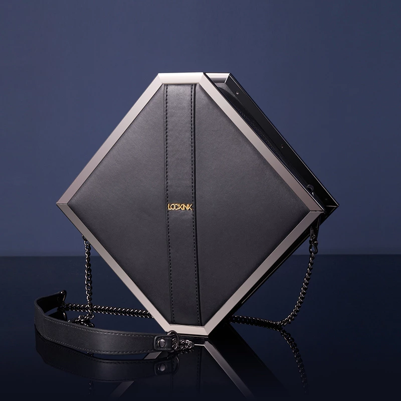 LOCKINK Elegancka torba z zestawem akcesoriow bondage, czarna