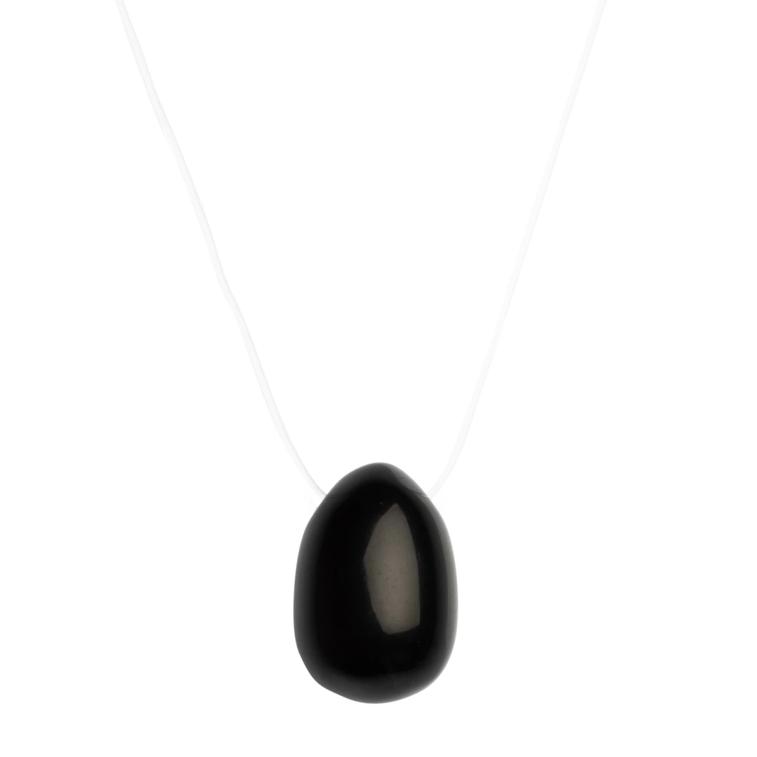 Kulka gejszy wykonana z obsydianu w kolorze czarnym L La Gemmes Yoni Egg  Kulka gejszy wykonana z obsydianu w kolorze czarnym L La Gemmes Yoni Egg