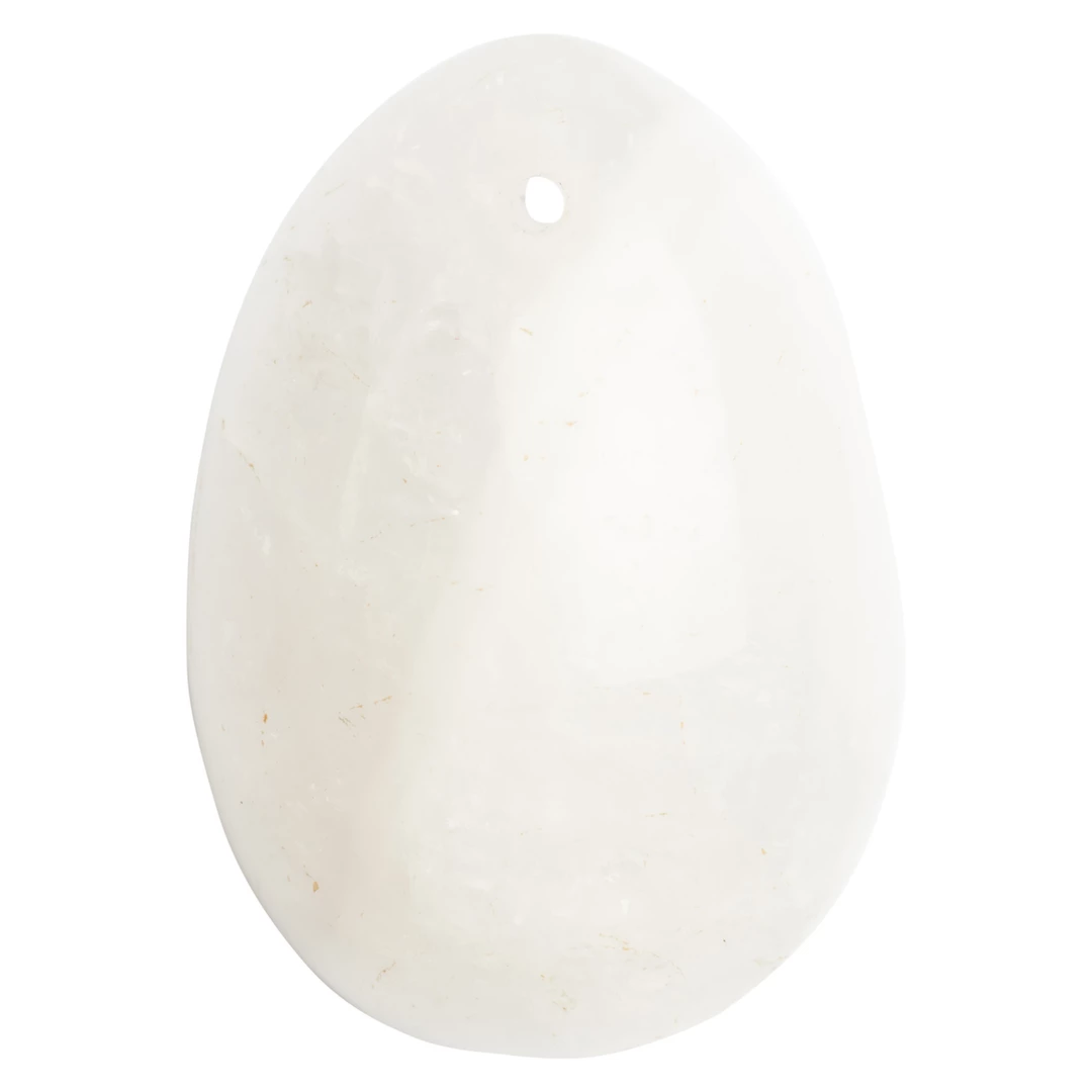 Kulka gejszy wykonana z kwarcu w kolorze białym L La Gemmes Yoni Egg  Kulka gejszy wykonana z kwarcu w kolorze białym L La Gemmes Yoni Egg
