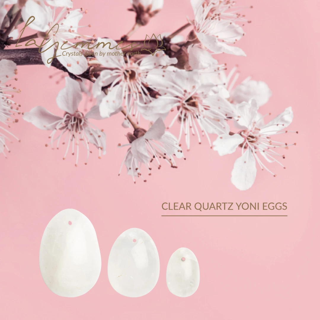 Kulka gejszy wykonana z kwarcu w kolorze białym L La Gemmes Yoni Egg  Kulka gejszy wykonana z kwarcu w kolorze białym L La Gemmes Yoni Egg