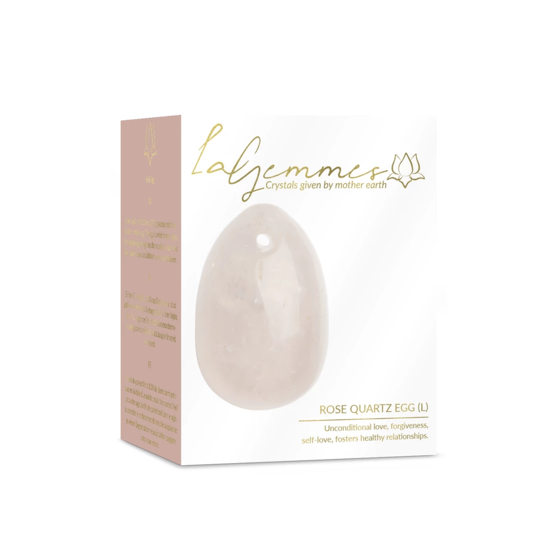 Kulka gejszy wykonana z różowego kwarcu L La Gemmes Yoni Egg  Kulka gejszy wykonana z różowego kwarcu L La Gemmes Yoni Egg