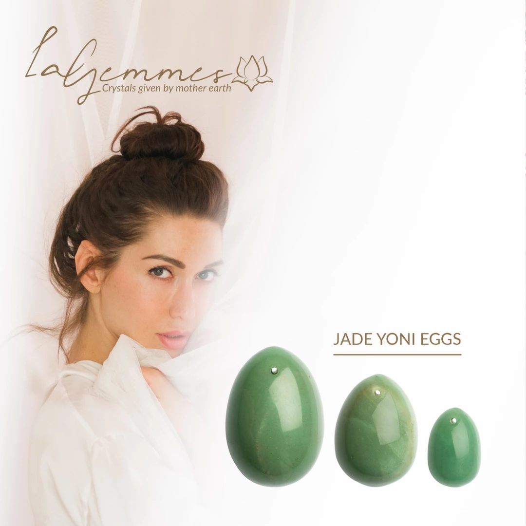 Kulka gejszy wykonana z zielonego jadeitu L La Gemmes Yoni Egg Kulka gejszy wykonana z zielonego jadeitu L La Gemmes Yoni Egg