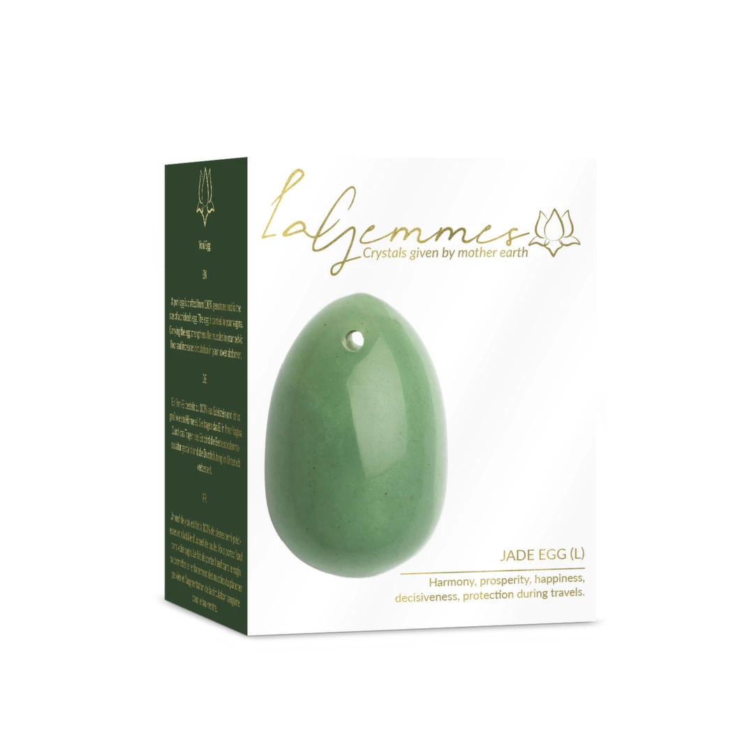 Kulka gejszy wykonana z zielonego jadeitu L La Gemmes Yoni Egg Kulka gejszy wykonana z zielonego jadeitu L La Gemmes Yoni Egg
