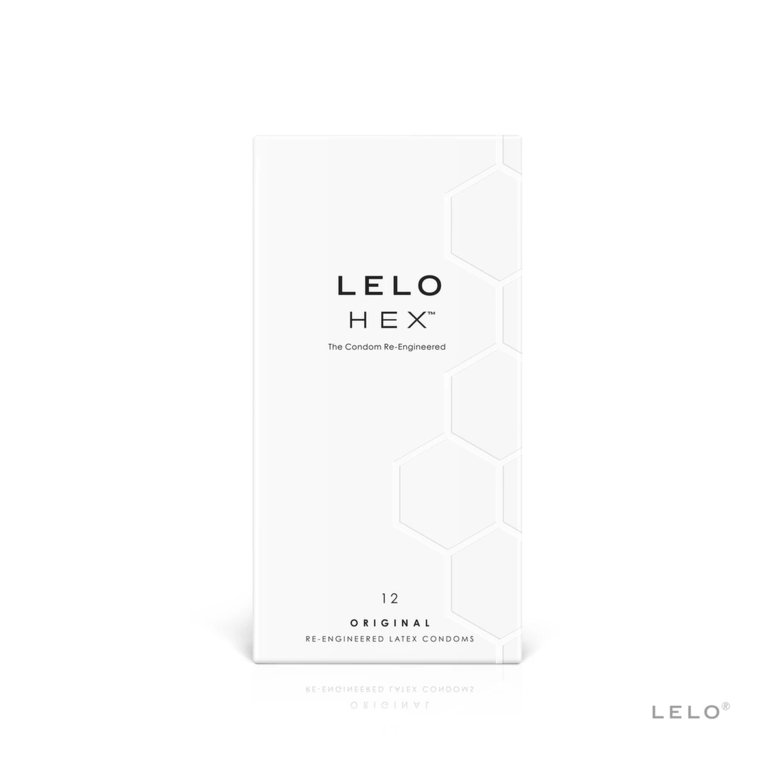 Prezerwatywy lateksowe przezroczyste gładkie do seksu waginalnego Lelo HEX Original 12 szt