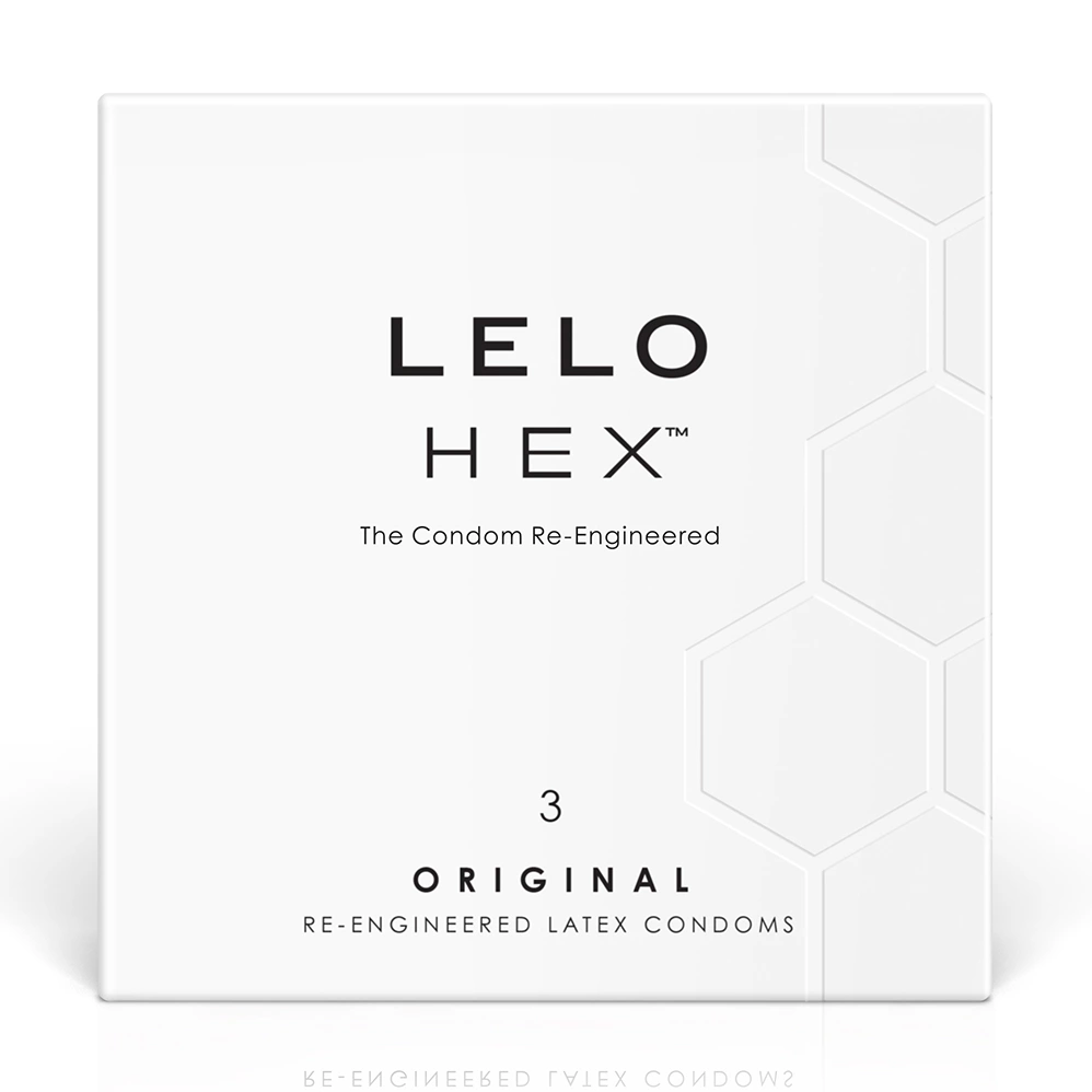 Prezerwatywy lateksowe przezroczyste gładkie do seksu waginalnego Lelo HEX Original 3 szt