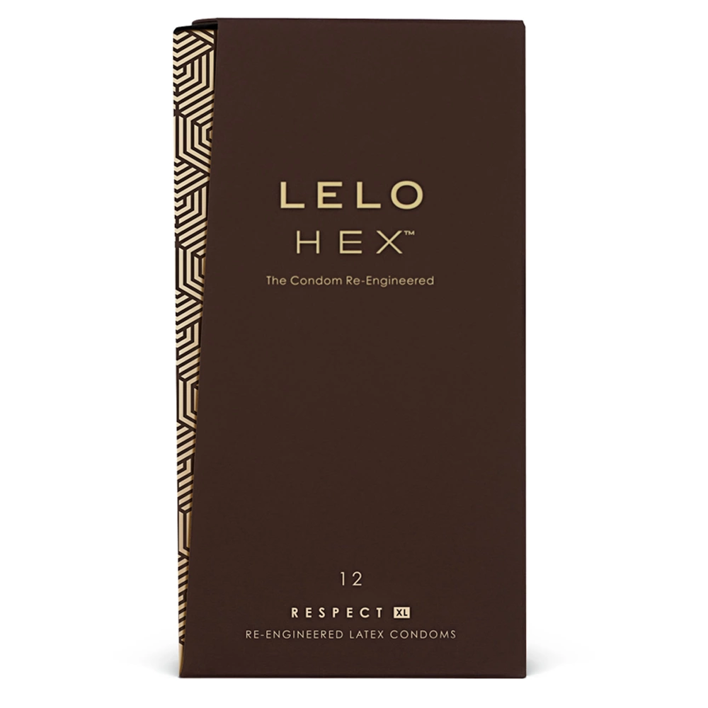 Prezerwatywy lateksowe przezroczyste gładkie do seksu waginalnego Lelo HEX Respect XL 12 szt