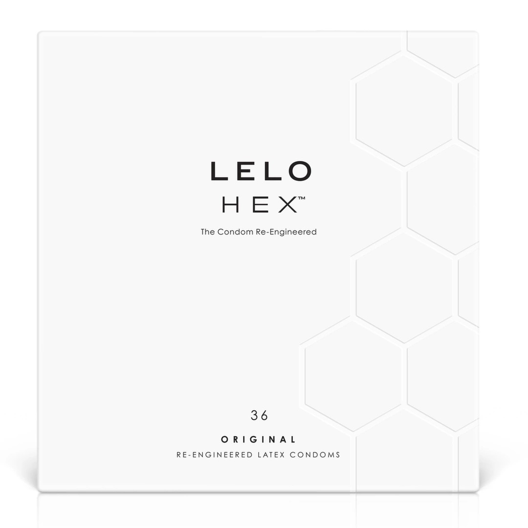 Prezerwatywy lateksowe przezroczyste gładkie do seksu waginalnego Lelo HEX Original 36 szt