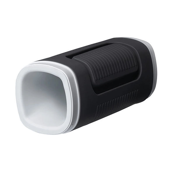 Czarny silikonowy wibrator do masturbacji penisa z funkcją podgrzewania Lovense Calor Depth-Controlled