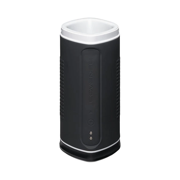 Czarny silikonowy wibrator do masturbacji penisa z funkcją podgrzewania Lovense Calor Depth-Controlled