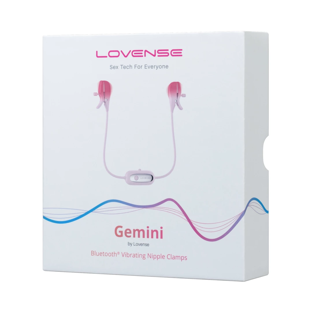 Lovense Gemini - Zaciski wibrujące na piersi sterowane aplikacją IPX6