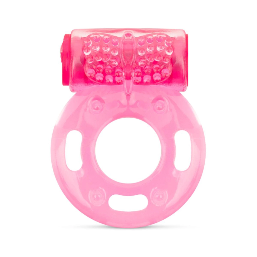 Wibrujący pierścień erekcyjny silikonowy różowy na penisa Love in the Pocket Love Ring Vibro