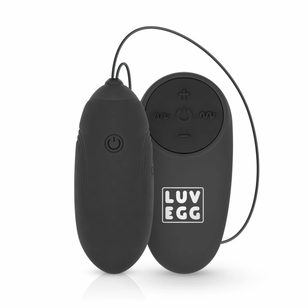 LUV EGG Black - Model zdalny, 10 trybow, silikon, ładowalny