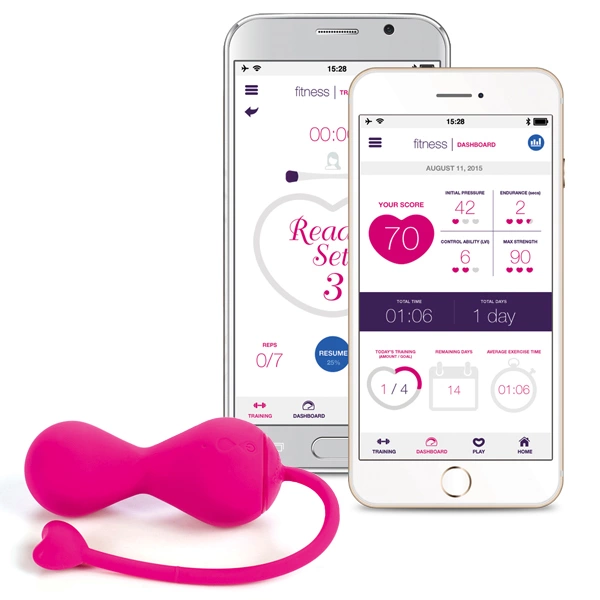 Różowa kulka silikonowa do stymulacji pochwy i treningu Lovelife by OhMiBod Krush 