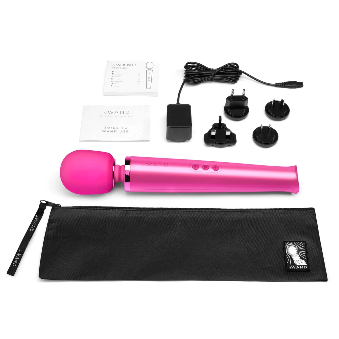 Duży różowy silikonowy masażer łechtaczki do masturbacji Le Wand Massager Magenta