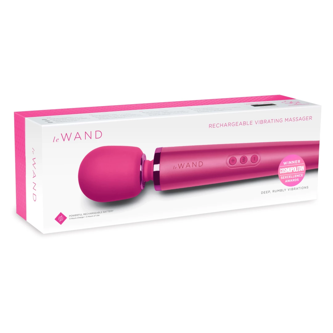 Duży różowy silikonowy masażer łechtaczki do masturbacji Le Wand Massager Magenta
