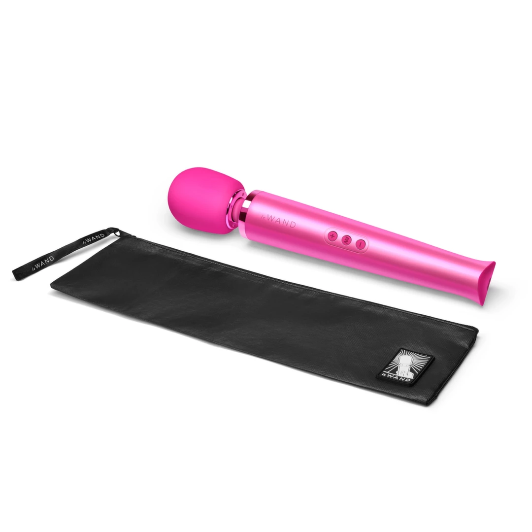 Duży różowy silikonowy masażer łechtaczki do masturbacji Le Wand Massager Magenta