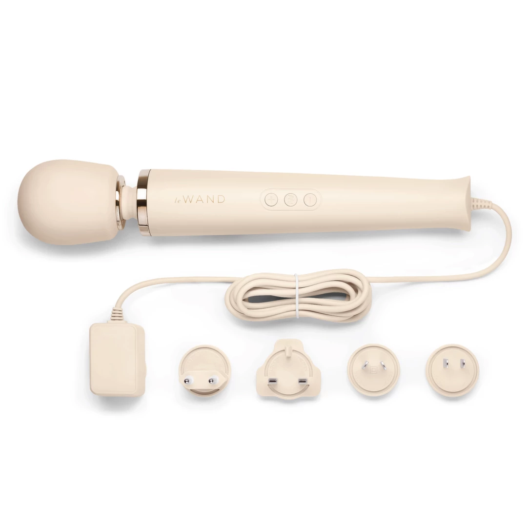 Biały silikonowy masażer łechtaczki do masturbacji Le Wand Plug In Massager 