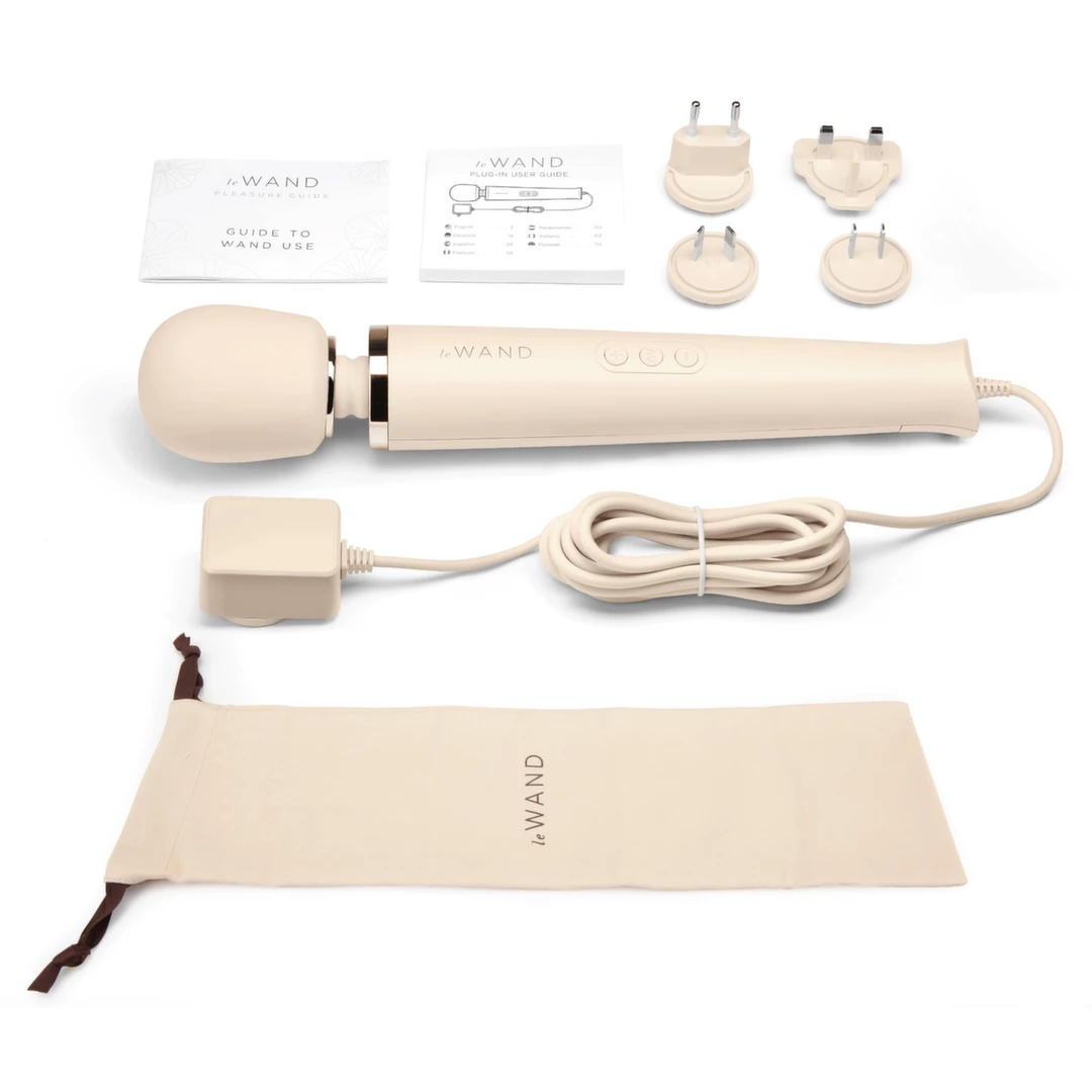 Biały silikonowy masażer łechtaczki do masturbacji Le Wand Plug In Massager 