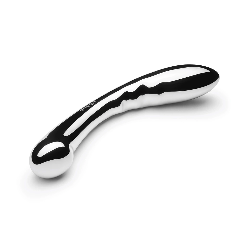 Podwójne dildo wykonane z metalu w kolorze srebrnym Le Wand Stainless Steel Arch