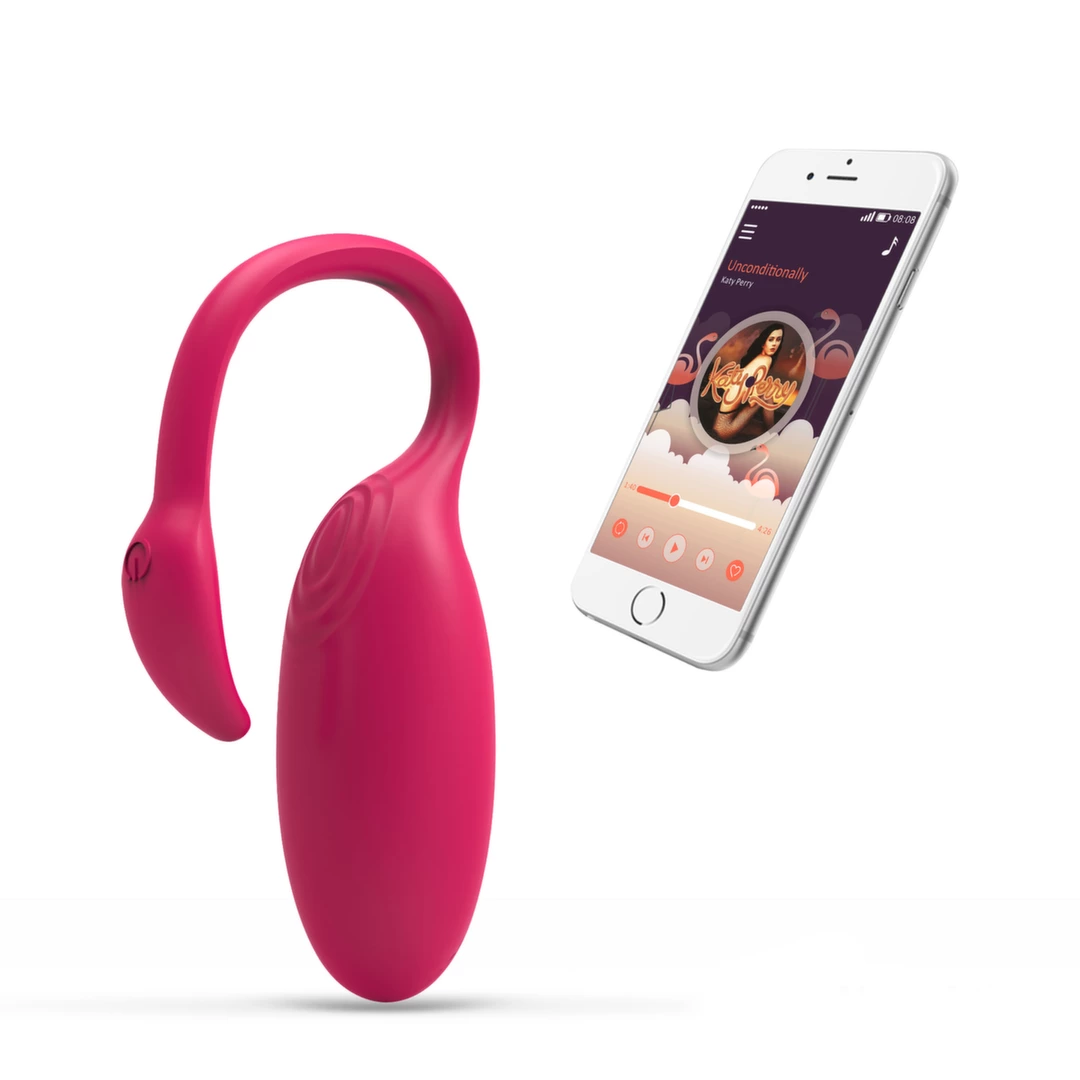 Karmazynowy silikonowy wibrator w kształcie flaminga do stymulacji łechtaczki i punktu G Magic Motion Flamingo