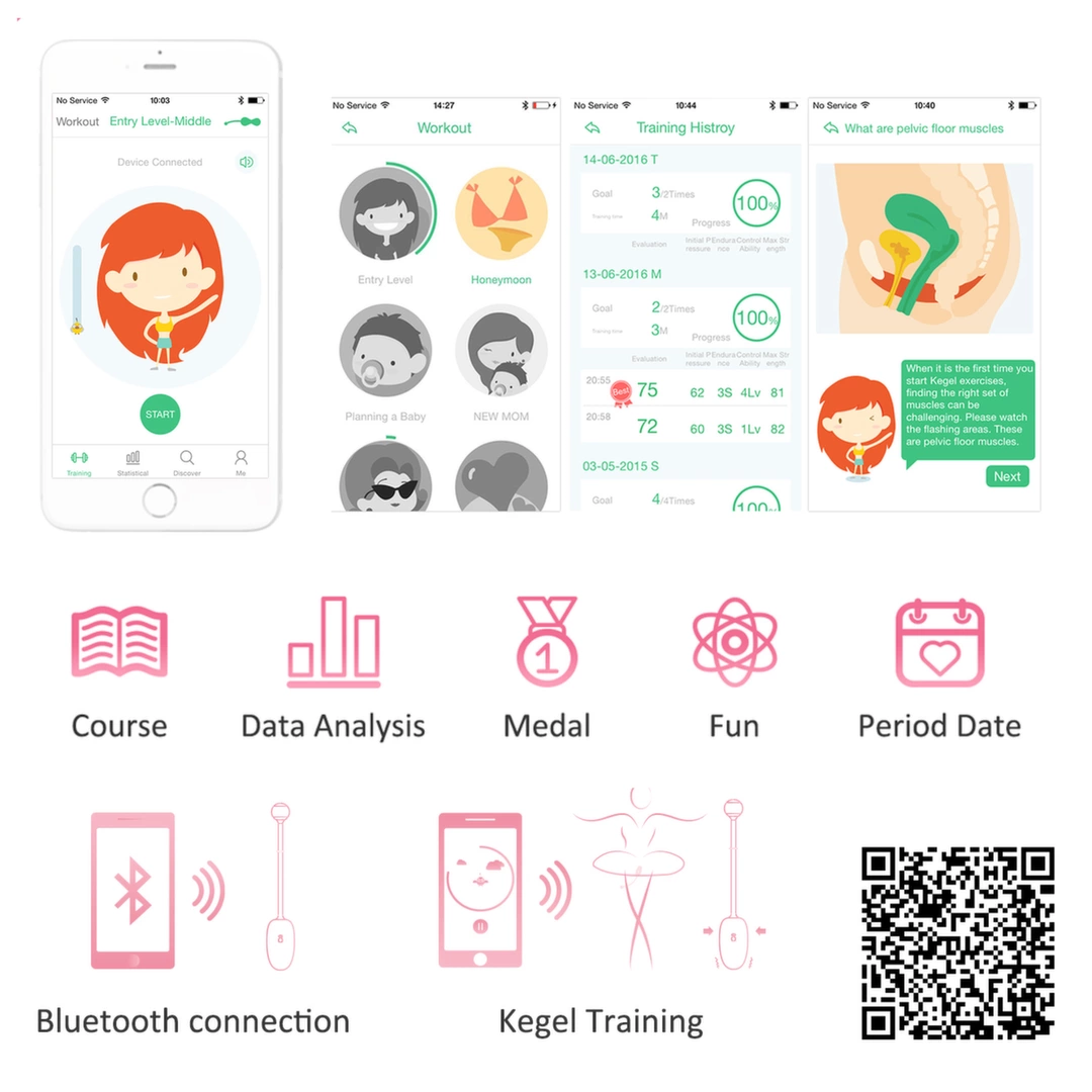 Różowa silikonowa kulka wibracyjna do stymulacji pochwy i treningu mięśni kegla Magic Motion Kegel Coach 