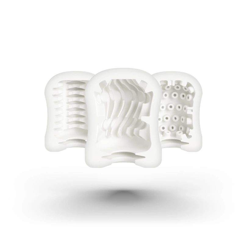 Masturbator biały penisa z falistą strukturą wewnątrz Mystim MasturbaTIN