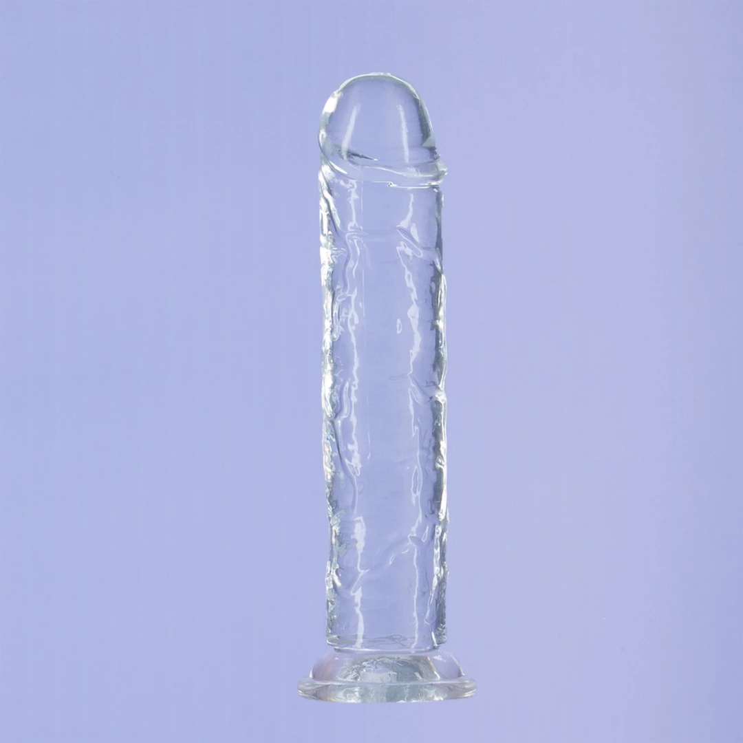Realistyczne dildo silikonowe do masturbacji przezroczyste z wypukłościami Addiction Crystal 20 cm Realistyczne dildo silikonowe do masturbacji przezroczyste z wypukłościami Addiction Crystal 20 cm