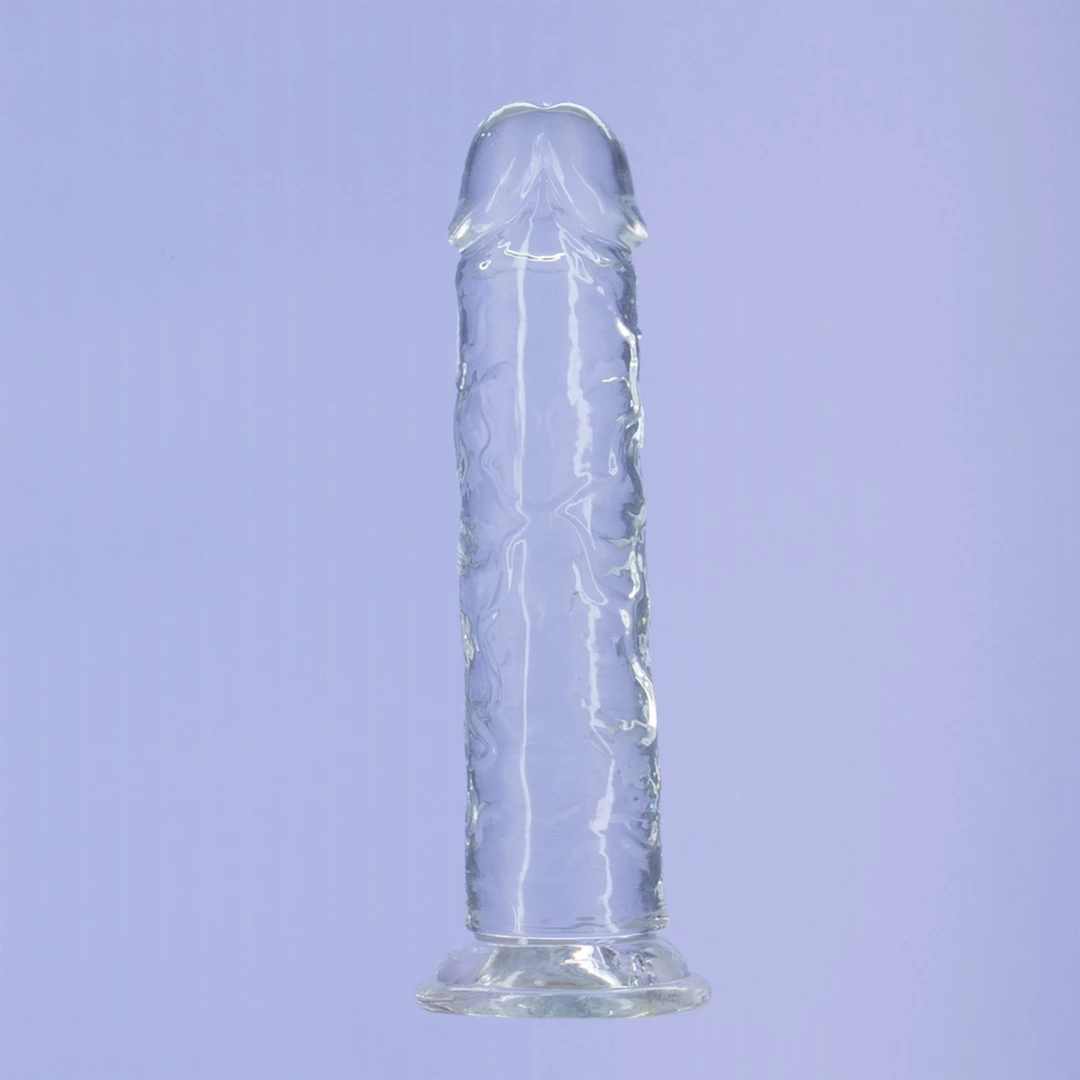 Realistyczne dildo silikonowe do masturbacji przezroczyste z wypukłościami Addiction Crystal 20 cm Realistyczne dildo silikonowe do masturbacji przezroczyste z wypukłościami Addiction Crystal 20 cm