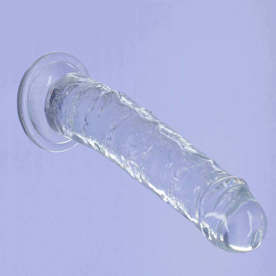 Realistyczne dildo silikonowe do masturbacji przezroczyste z wypukłościami Addiction Crystal 20 cm Realistyczne dildo silikonowe do masturbacji przezroczyste z wypukłościami Addiction Crystal 20 cm