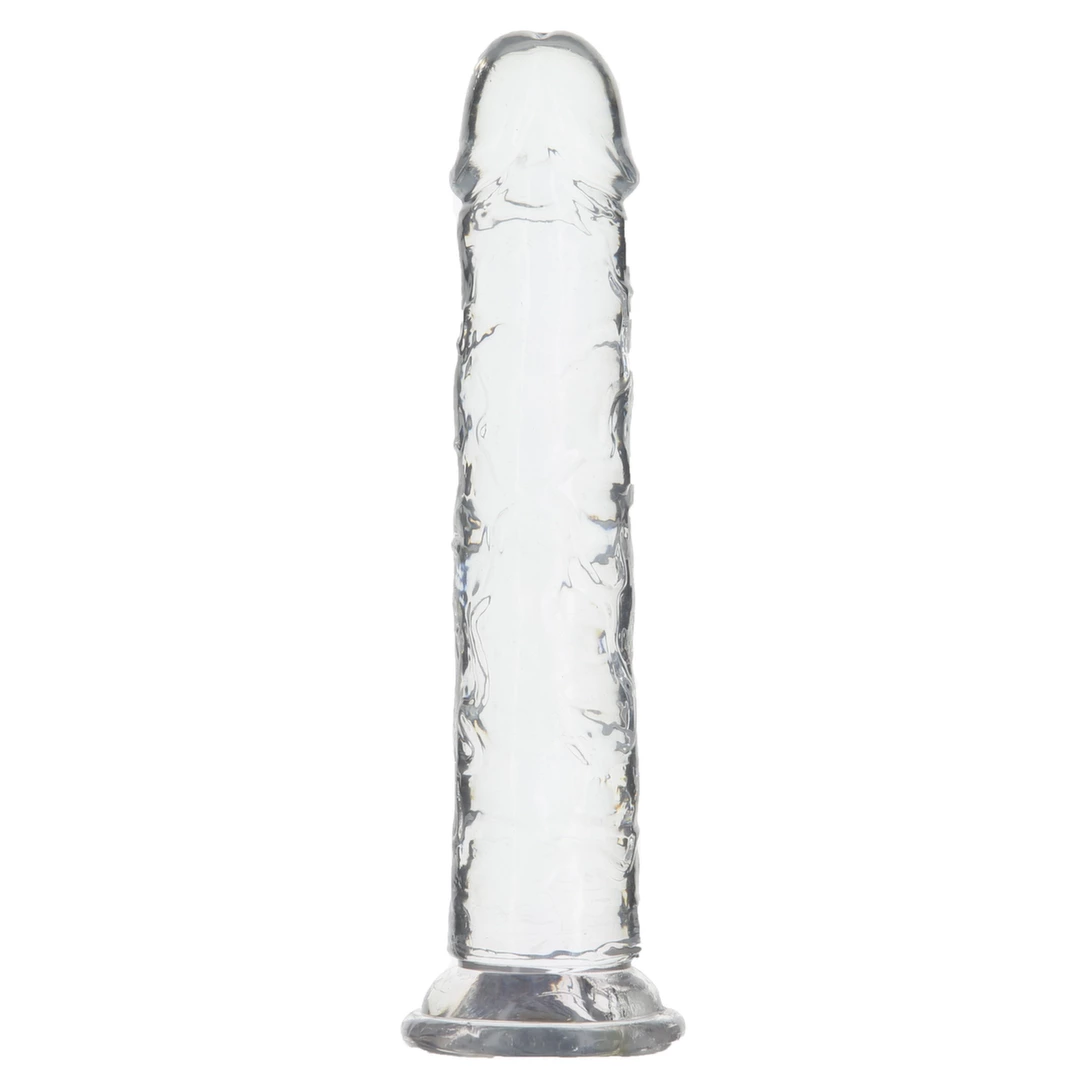 Realistyczne dildo silikonowe do masturbacji przezroczyste z wypukłościami Addiction Crystal 20 cm