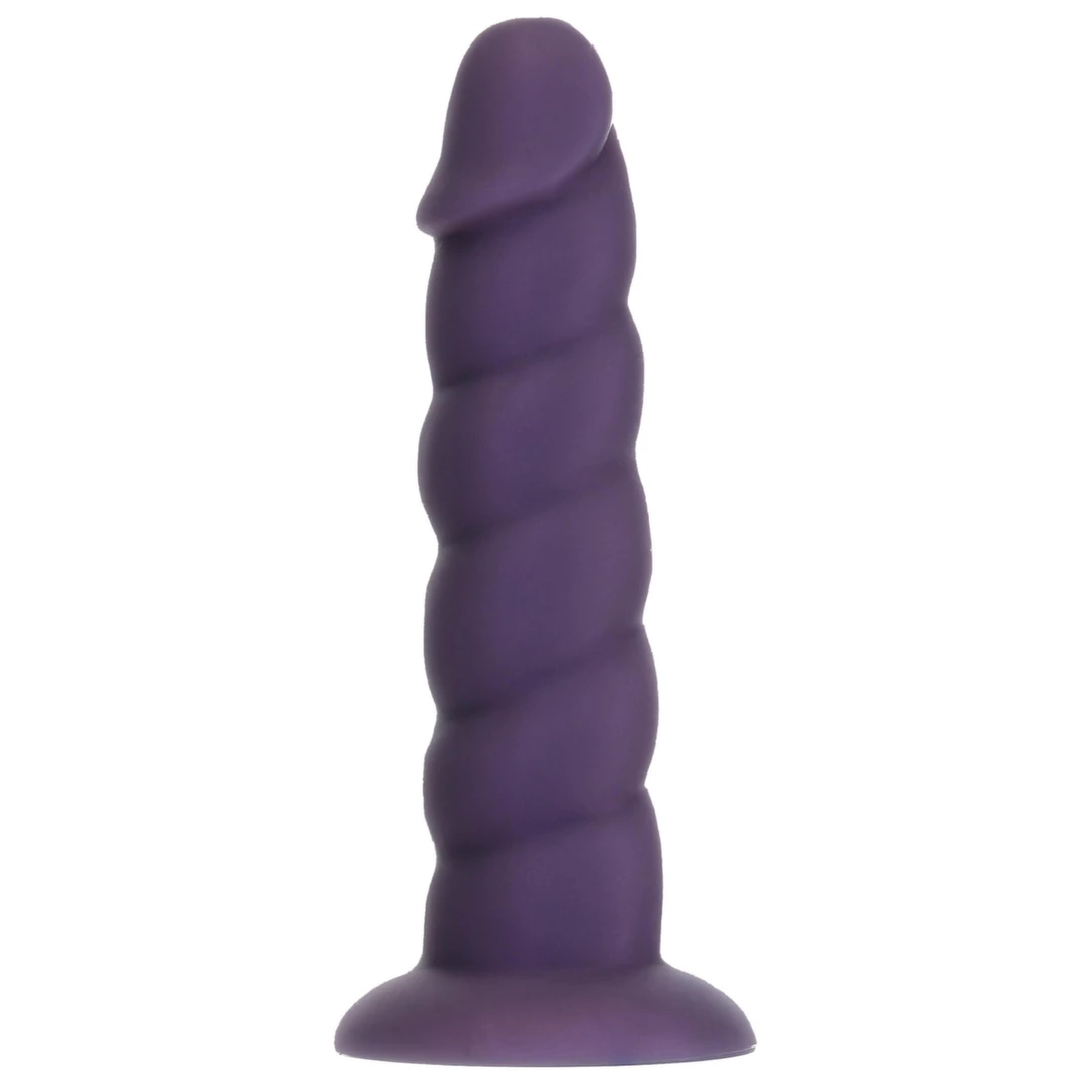 Realistyczne dildo do masturbacji wykonane z fioletowego silikonu z przyssawką  Addiction Fantasy Addiction 18 cm