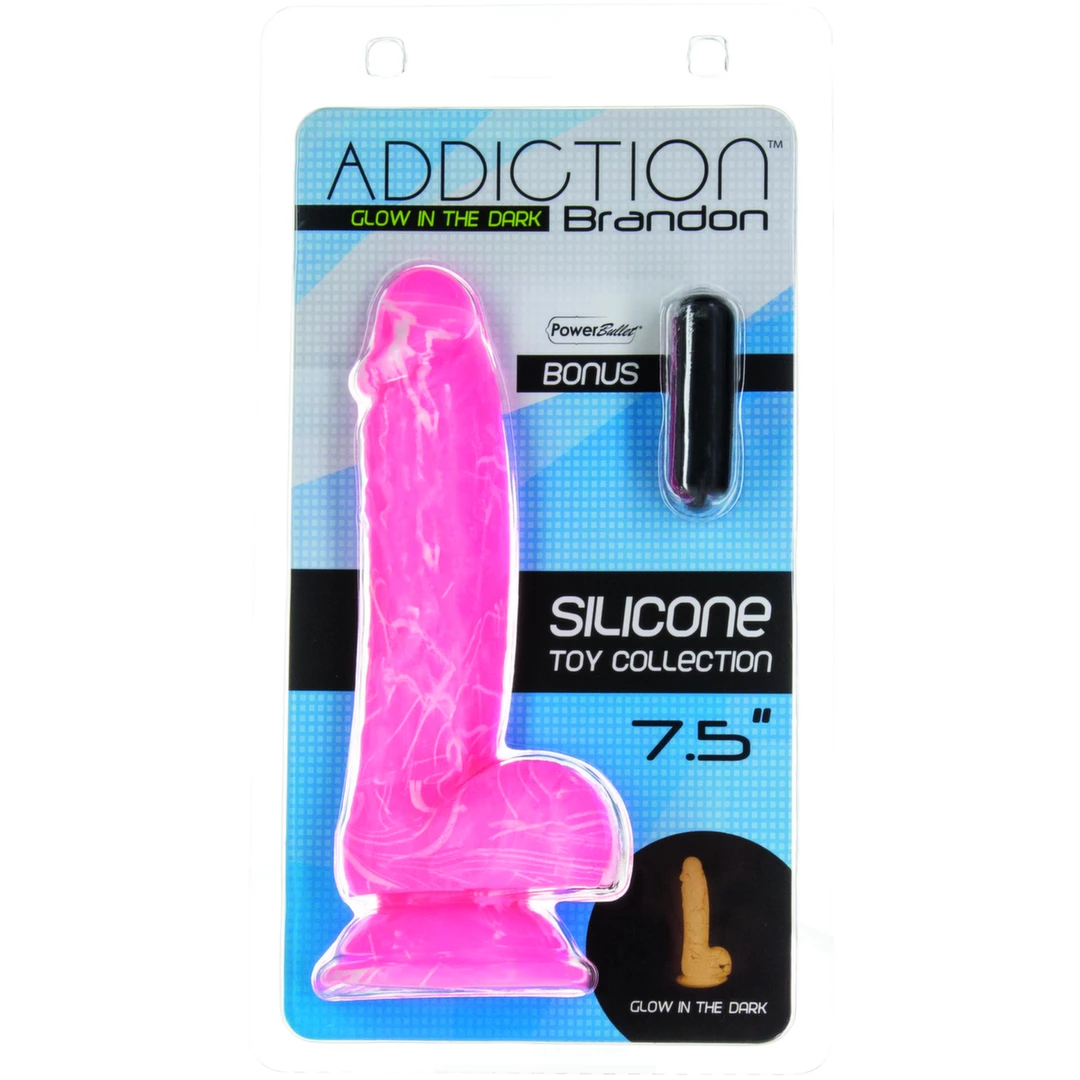 Realistyczne dildo silikonowe do masturbacji w kolorze różowym Addiction Brandon Dong 19 cm 