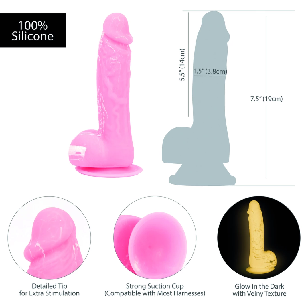 Realistyczne dildo silikonowe do masturbacji w kolorze różowym Addiction Brandon Dong 19 cm 